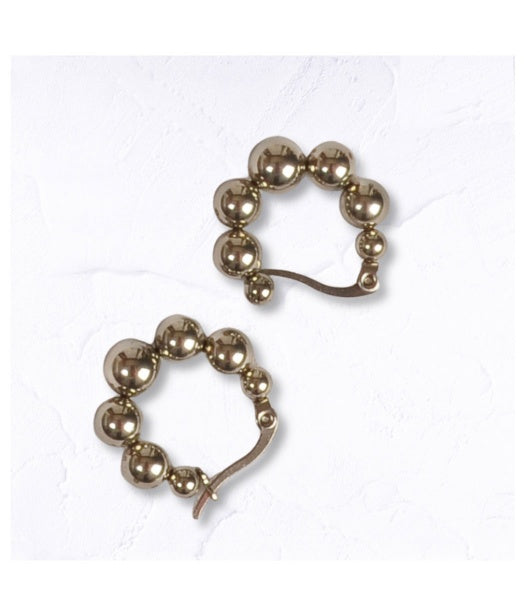 Beaded hoop earrings