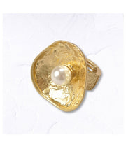Textured pearl ring