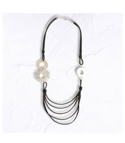Multi rubber string shape necklace