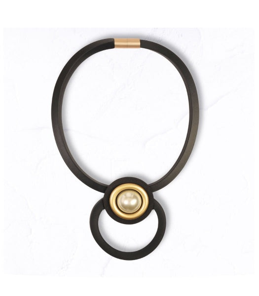 Double circle rubber necklace