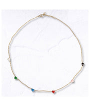 Enamel heart necklace