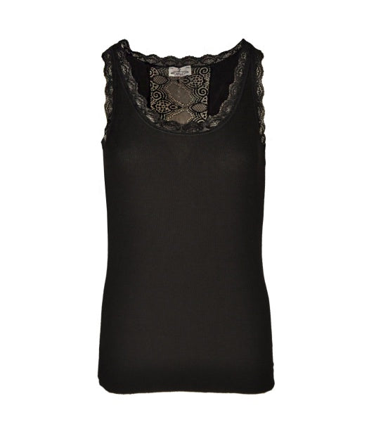 Lace back ribbed cami