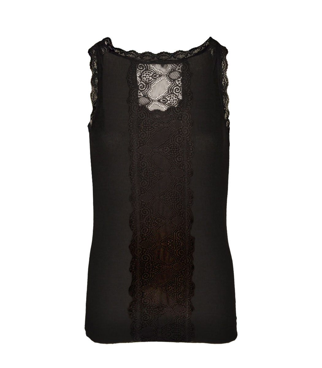 Lace back ribbed cami