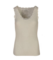 Lace back ribbed cami
