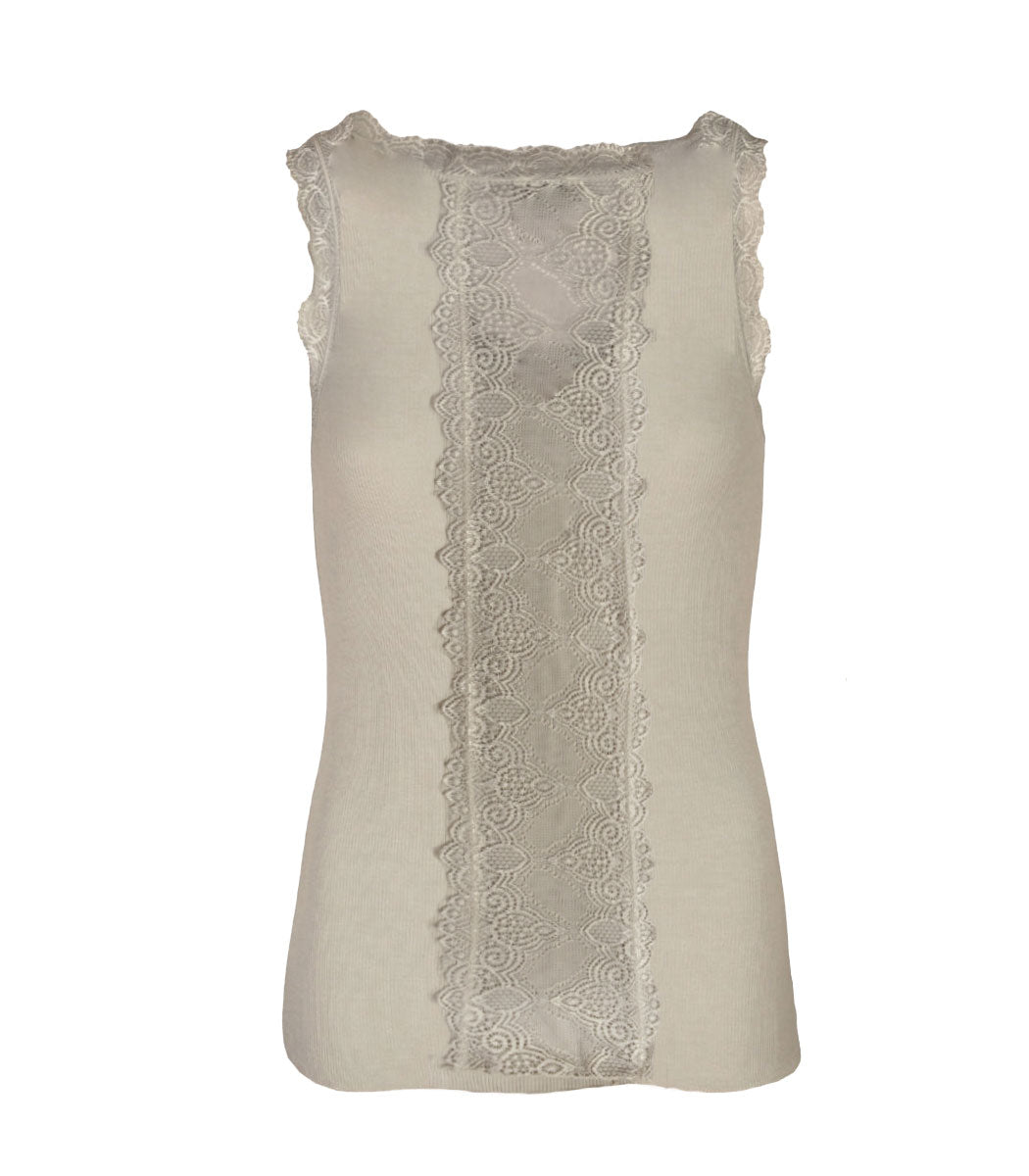 Lace back ribbed cami