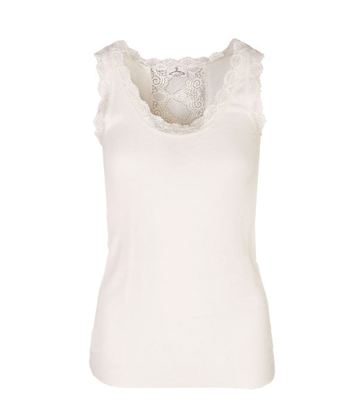 Lace back ribbed cami