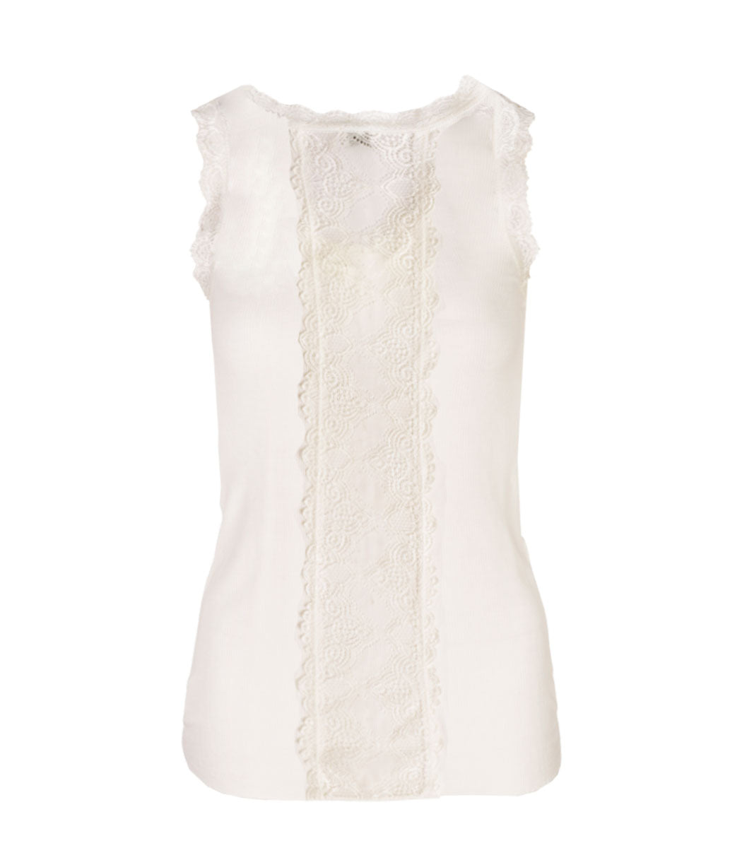 Lace back ribbed cami