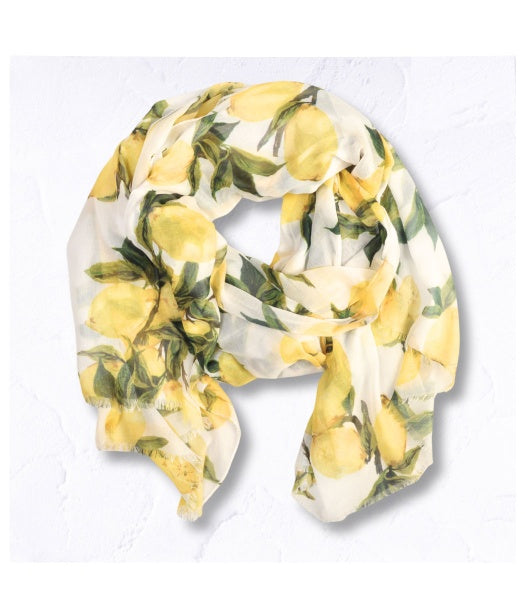 Lemon print scarf