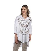 100% Linen palm print vintage shirt