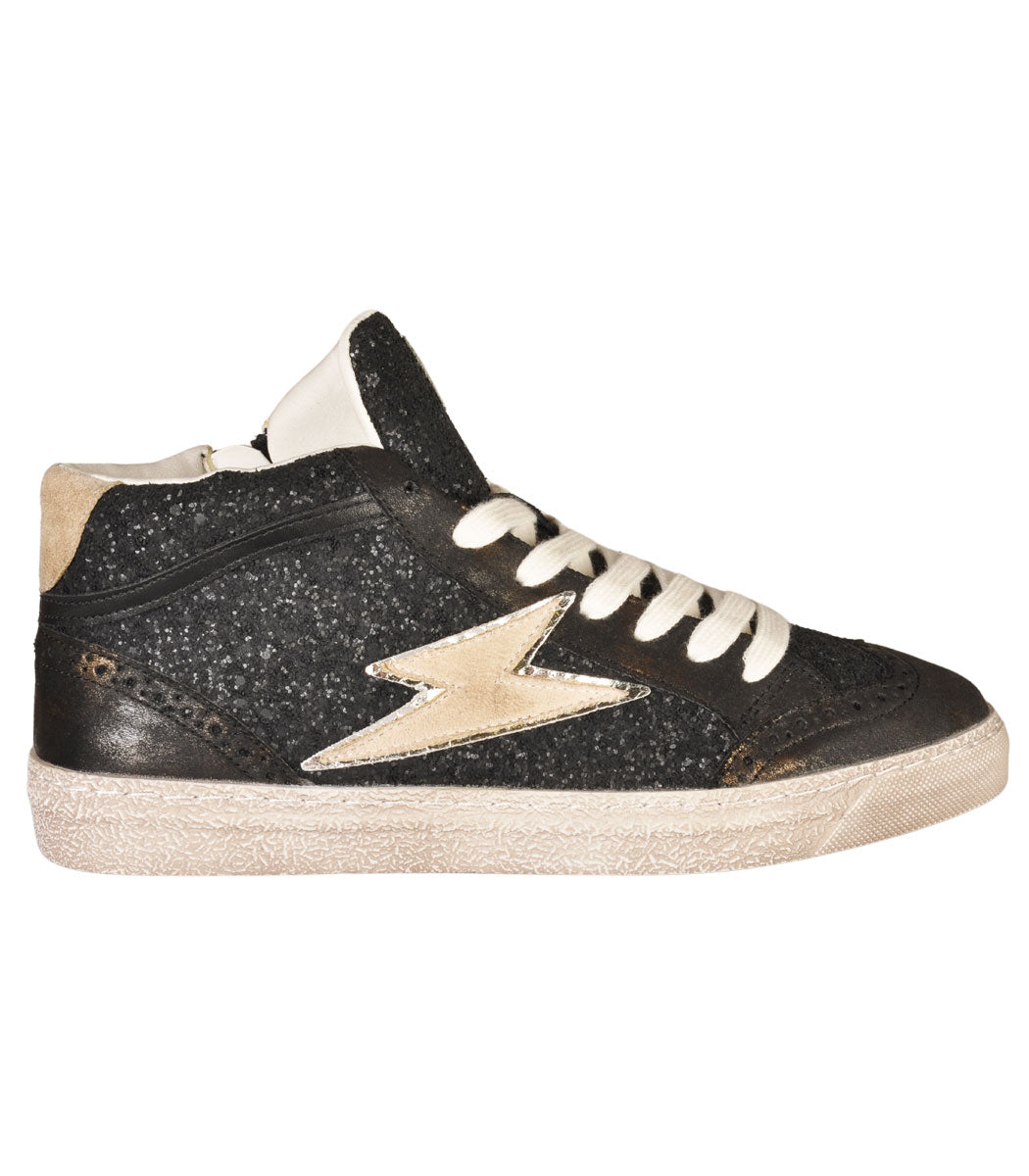 Hi-top broque sneaker