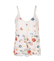 Double layered floral lace cami