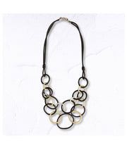 Multi circle rubber necklace