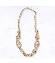 Battered link chain necklace