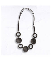 Wooden circle necklace