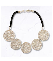 Textured circles necklace