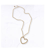 Twist chain heart necklace