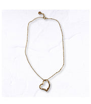 Ball chain floating heart necklace 