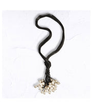 Multi string pearl knot necklace