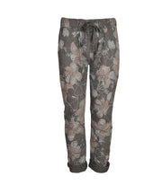 Outline flower print pants