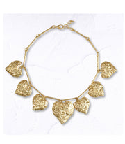 Textured multi heart necklace