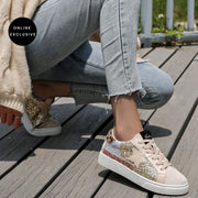 Star glitter suede sneaker