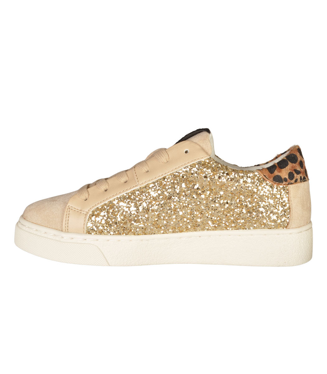 Star glitter suede sneaker