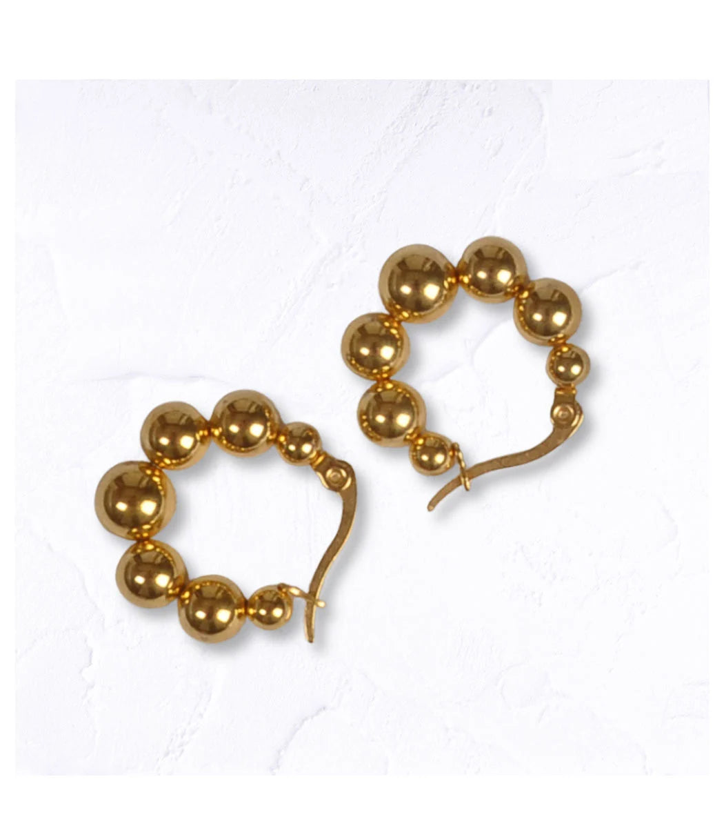 Beaded hoop earrings