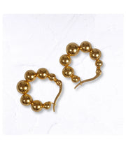 Beaded hoop earrings