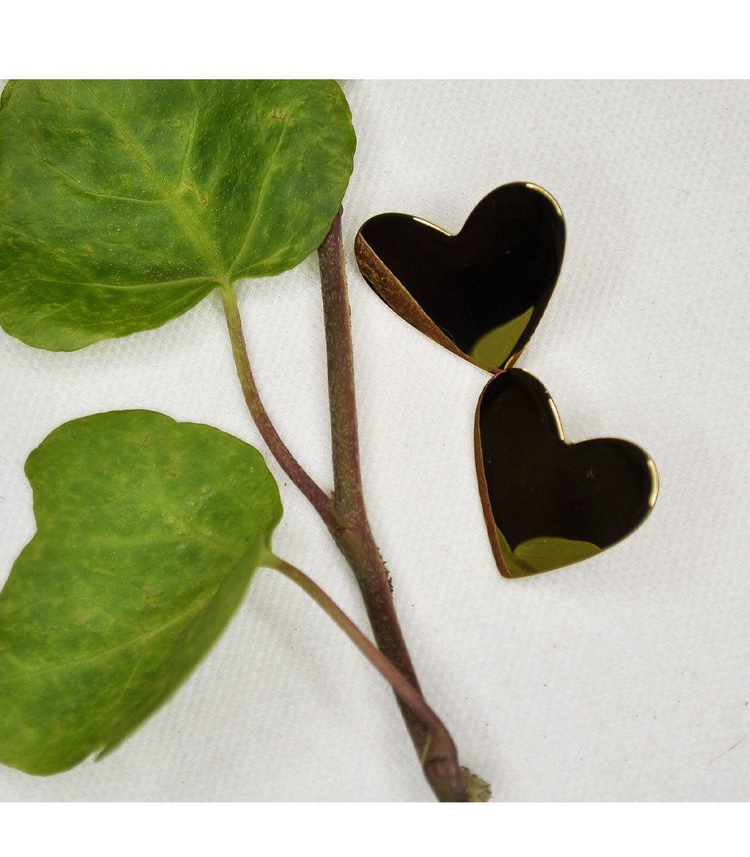 Big heart disc earrings