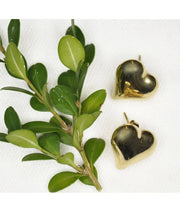 Heart stud earrings