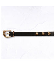 Genuine leather studded belt
