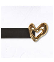 Heart buckle elastic belt