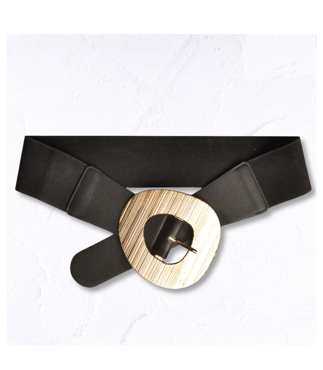 Big oblong buckle elastic belt