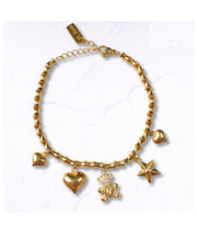 Diamante teddy charm bracelet