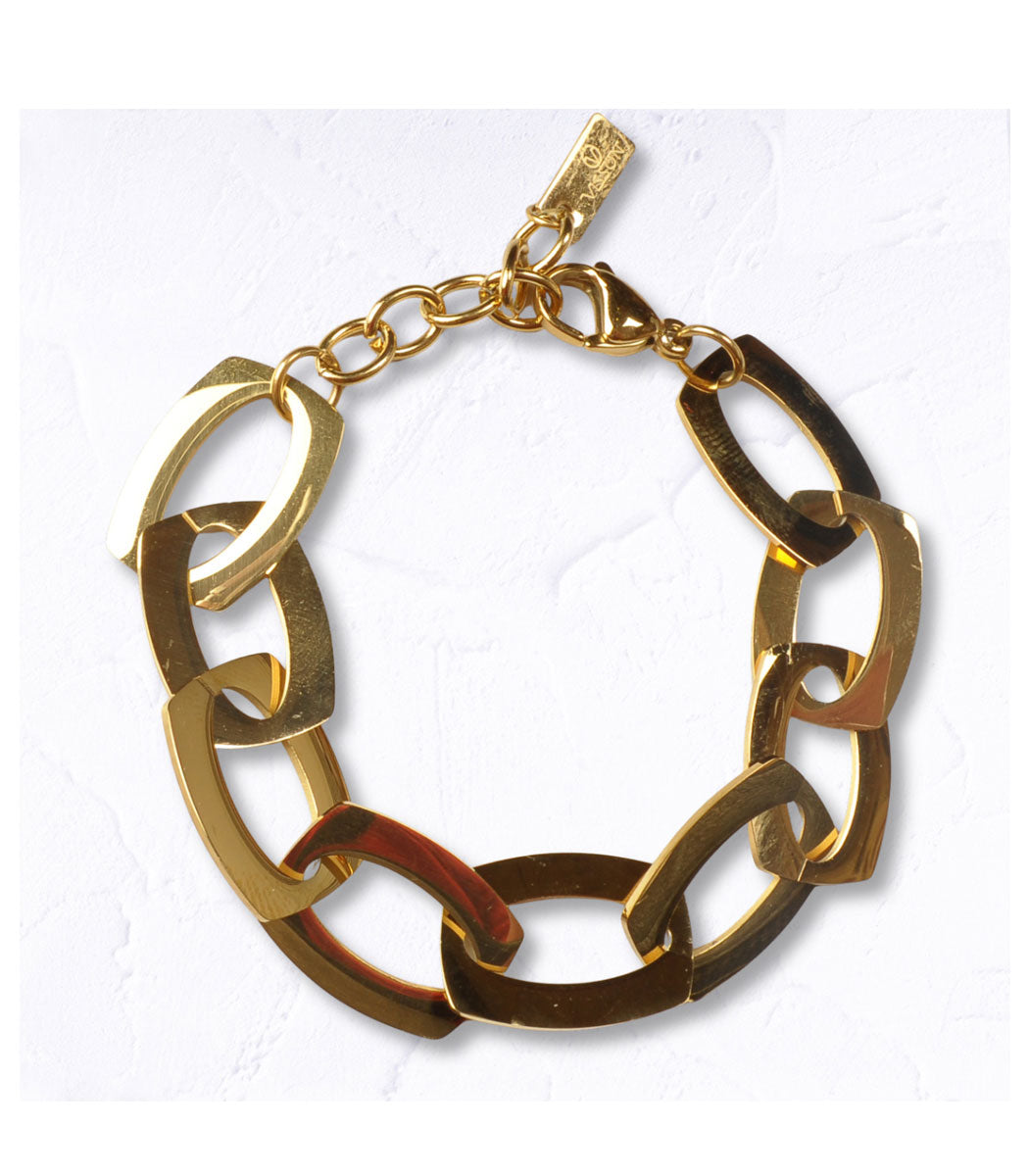 Multi link oblong bracelet