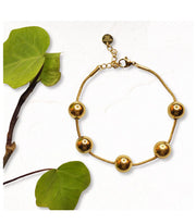 Gold ball chain bracelet