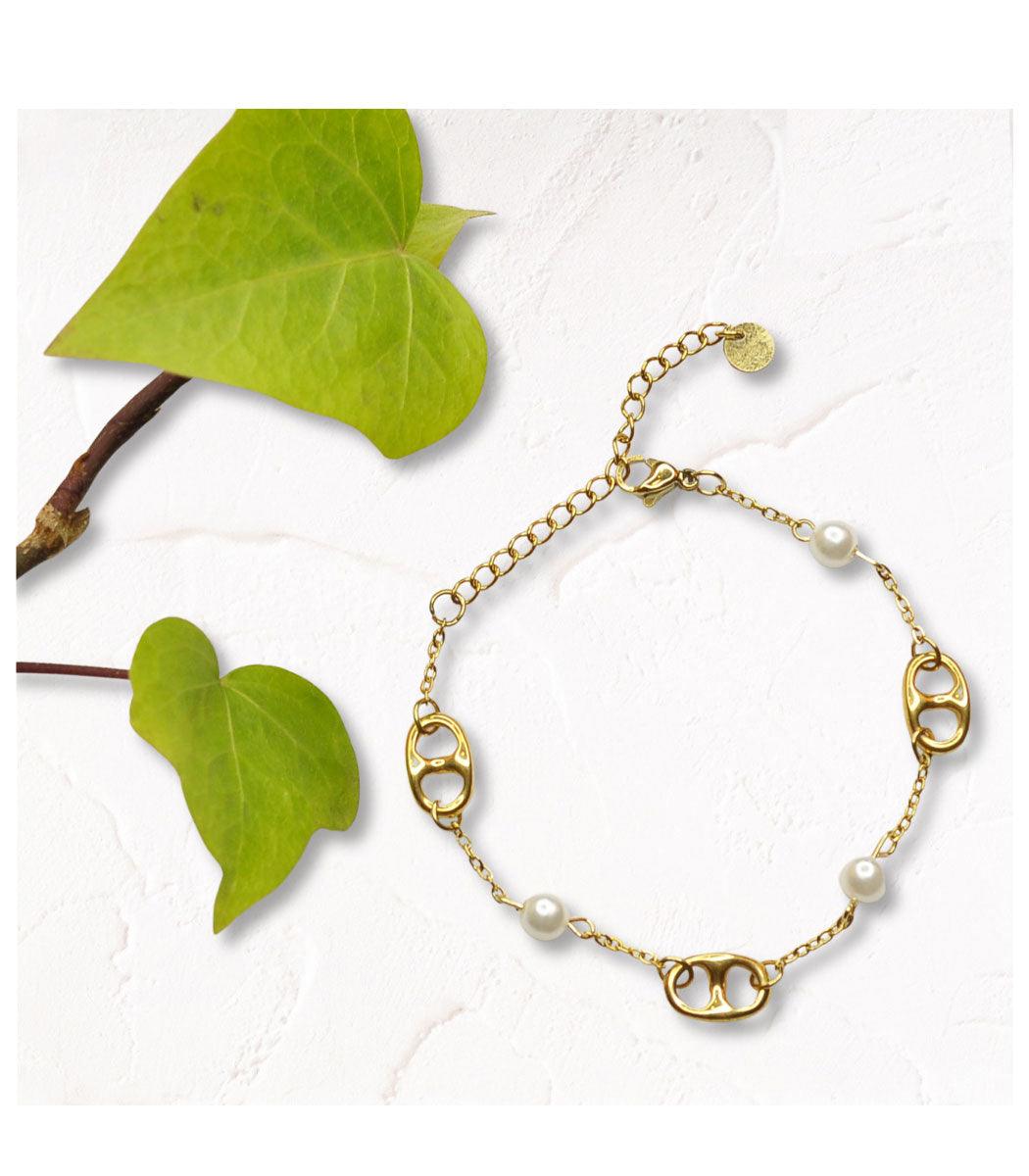 G-link pearl chain bracelet