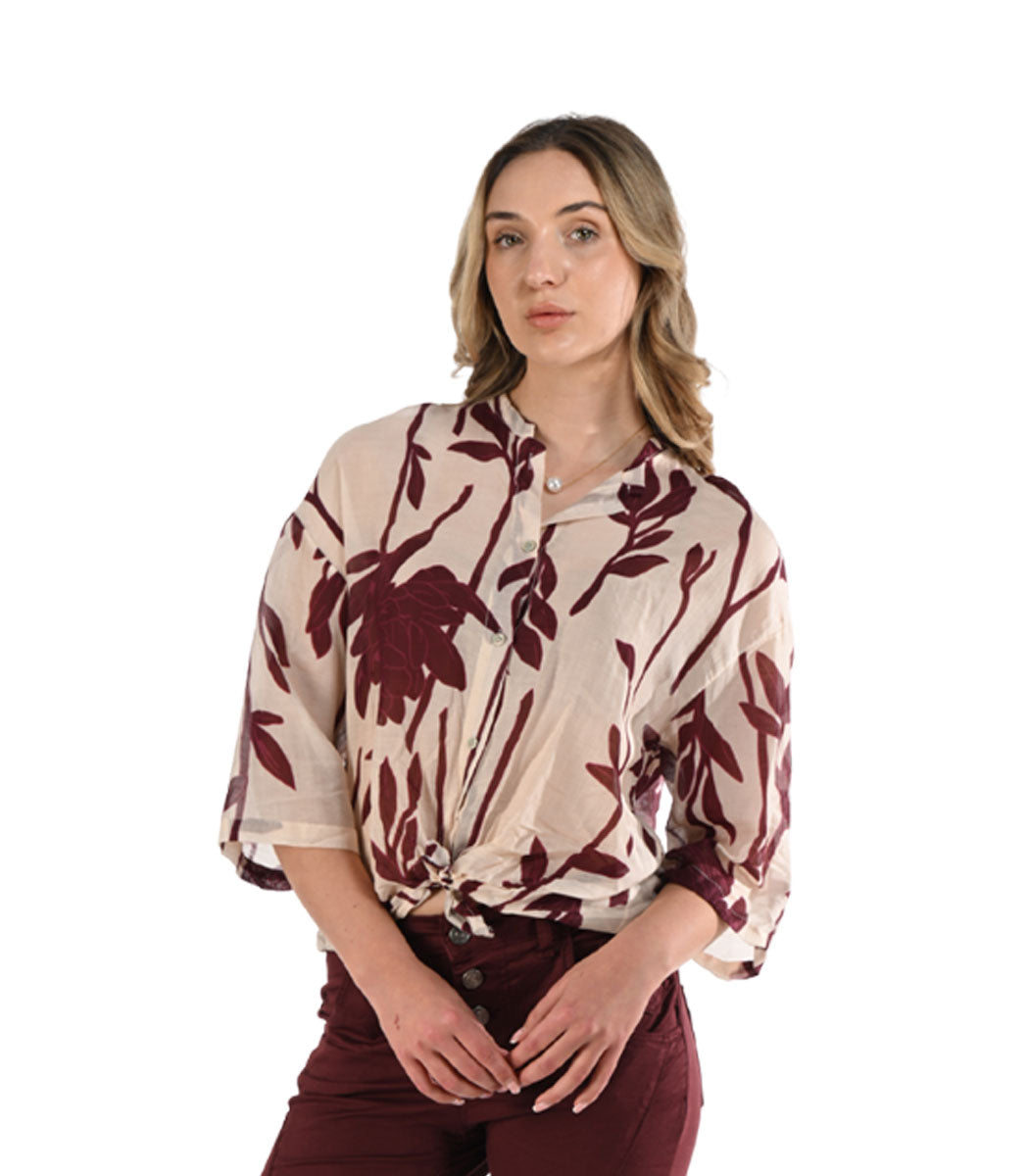 Branch print shirt