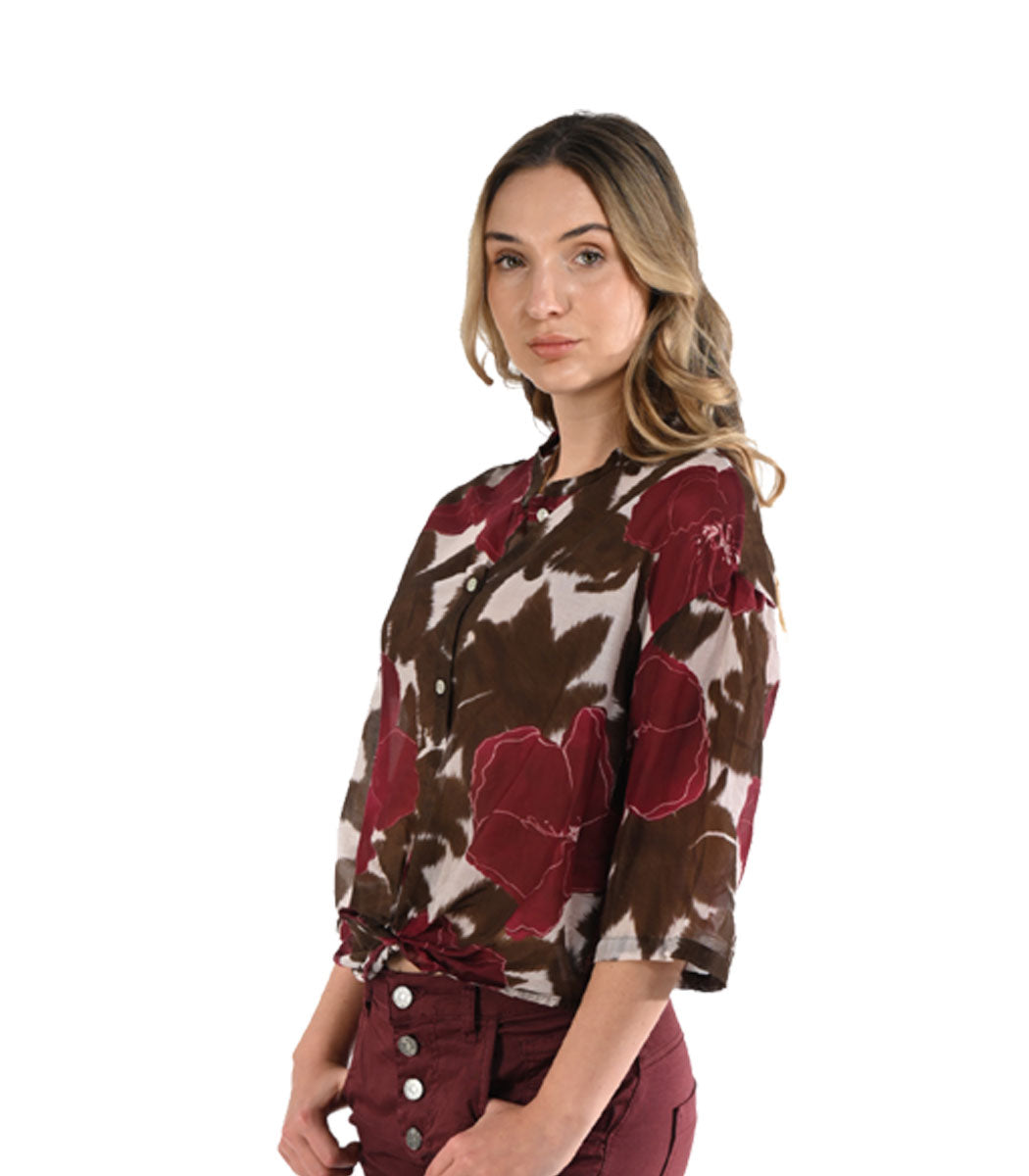 Giant poppy print shirt