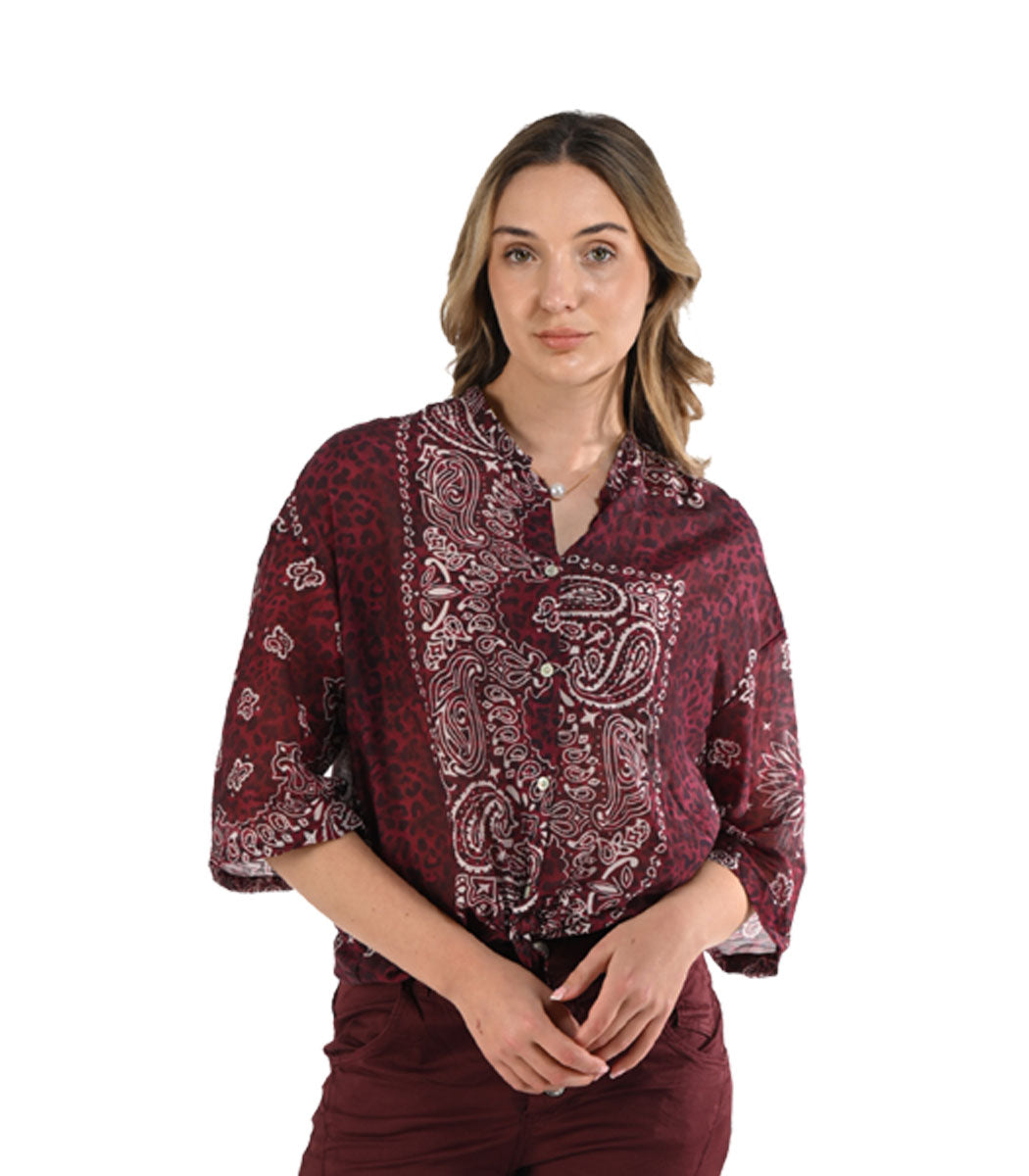 Bandana animal print shirt