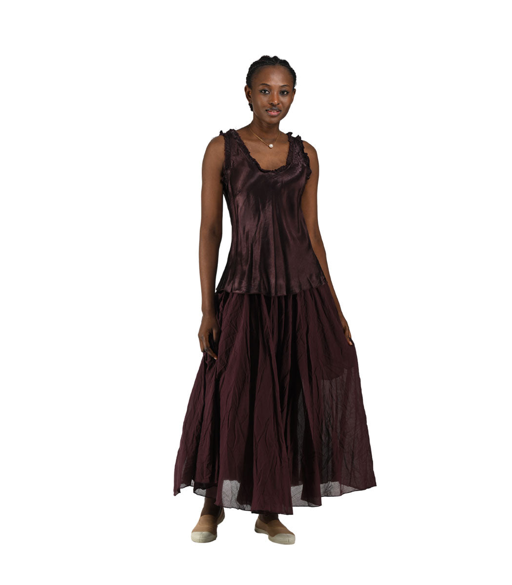 Frill trim silky cami