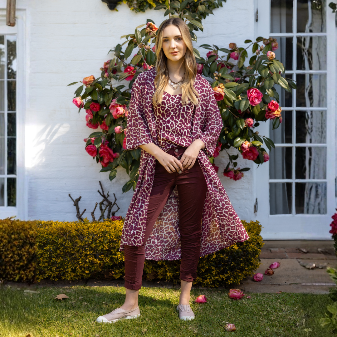 Leopard print bubble gilet