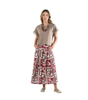 Damask print skirt