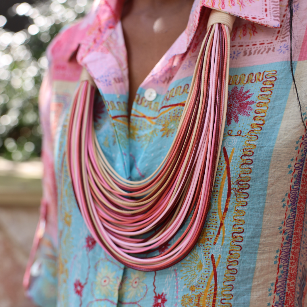 Multi string necklace