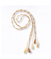 Braided tassel suede belt