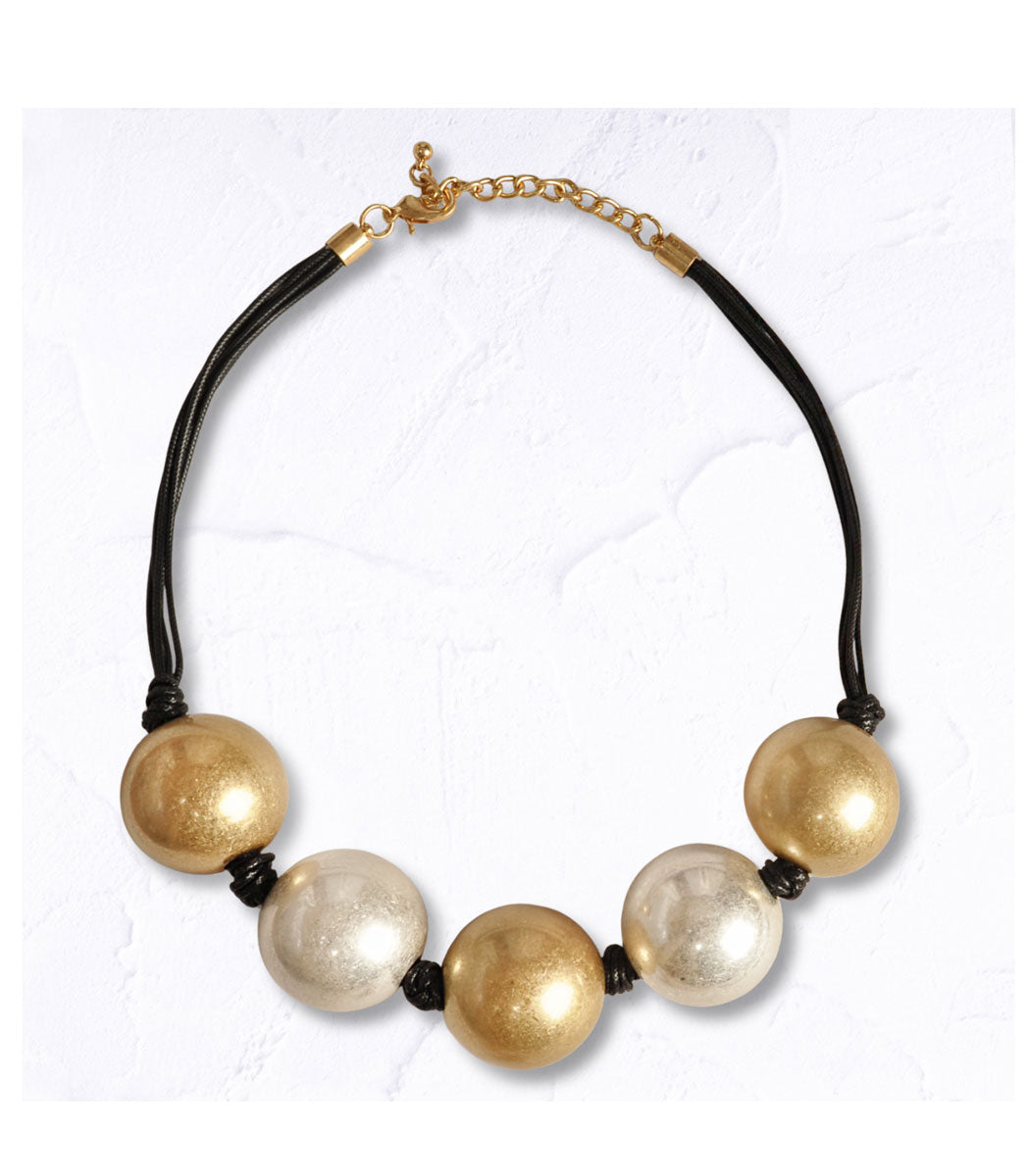 Giant ball multi string choker