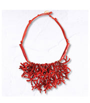 Resin coral choker
