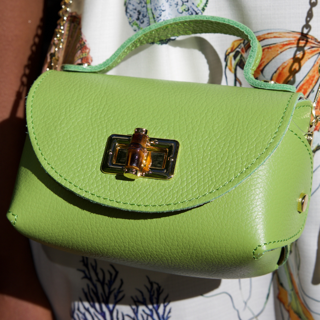 Genuine leather small clutch bag