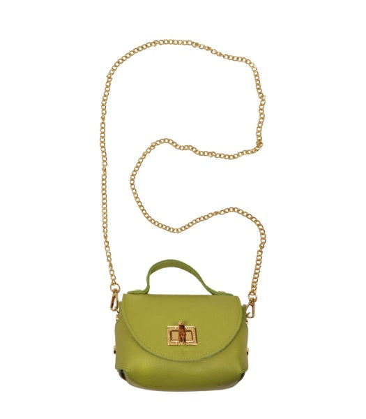 Genuine leather small clutch bag