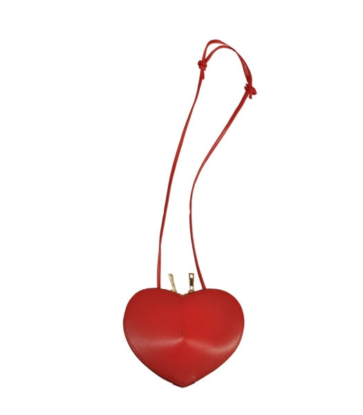 Genuine leather heart shaped bag